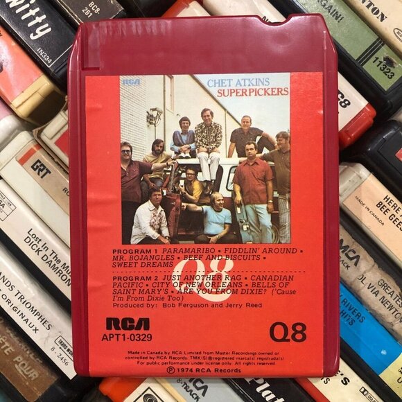 Chet Atkins : Superpickers 1974, Quadraphonic Q8 Track CANADIAN - Picture 1 of 4